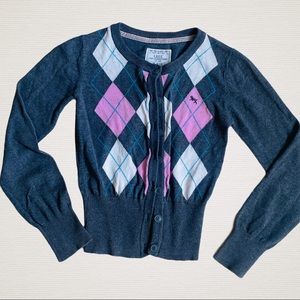 H&M Girl's Cardigan Sz 10-11 Gray LUGG Long Sleeve